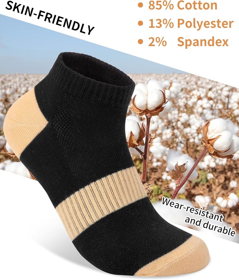 Darller 6 Pairs Ankle Socks for Women - Lightweight Low Cut No Show Casual Cotton Socks Breathable - Image 4